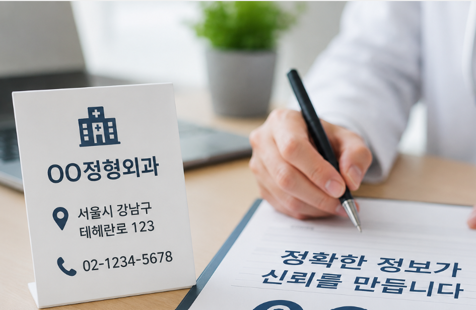 성남병원마케팅, 병원명과 주소를 모든 글에 넣어도 될까요?