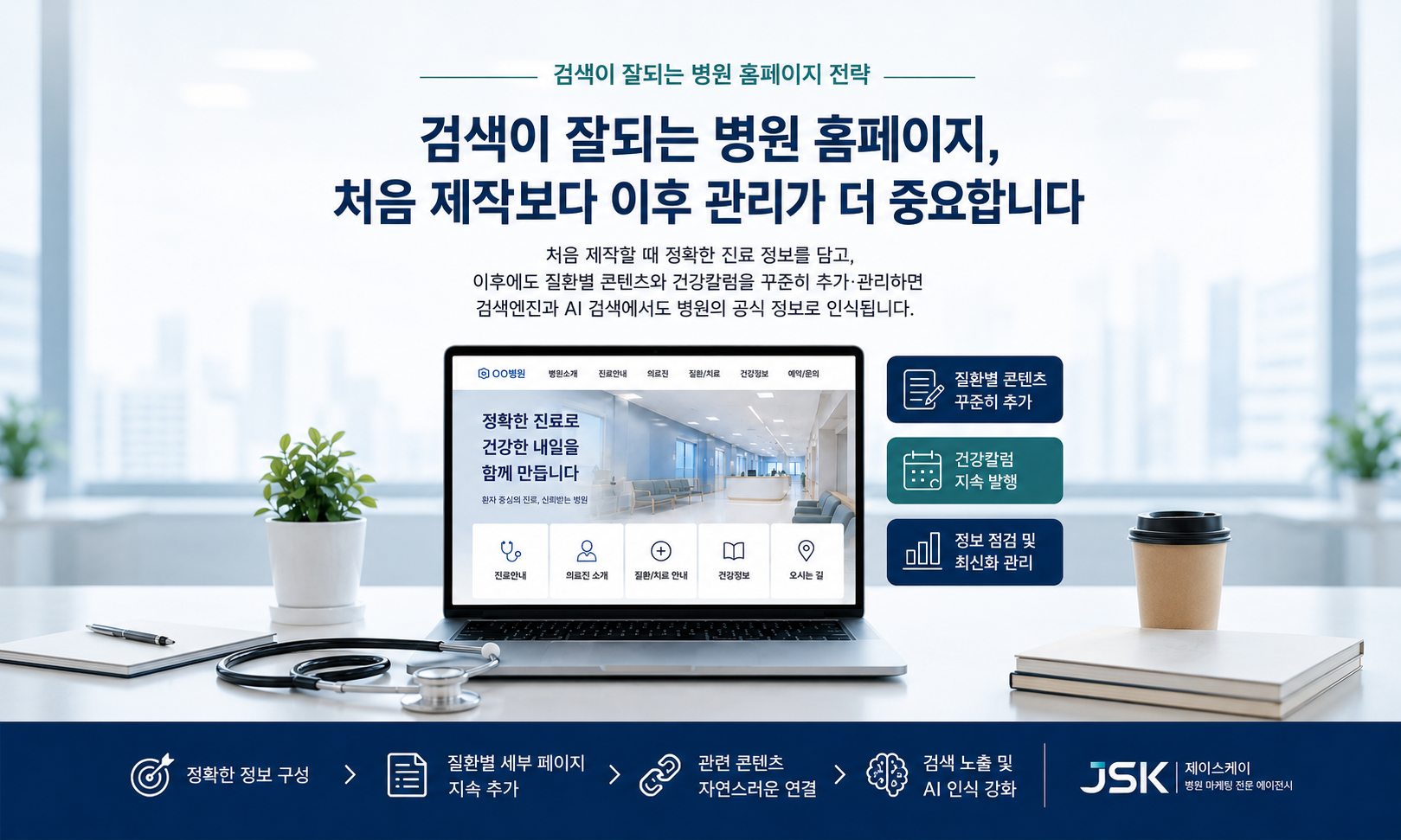 병원 홈페이지 제작·관리, 치과와 의원의 진료 변화까지 담아드립니다